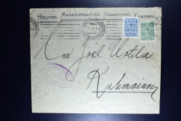 Finland:  Cover 1916 Helsinki To Kuhmoinen Censored In Tammerfors Tampere 14-10-1916 Oval Violet Cancel - Cartas & Documentos