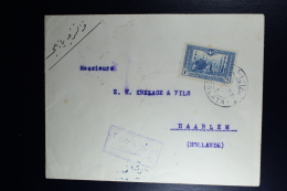 Turkey: Cover From Calata To Haarlem Holland, Censor Label In Red Mil. Censor - Briefe U. Dokumente