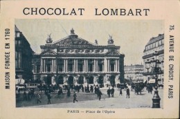 TRES BELLE CHROMO. CHOCOLAT LOMBART - PARIS - Place De L'Opéra - En Très Bon Etat - Lombart