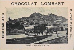 TRES BELLE CHROMO. CHOCOLAT LOMBART - LORCA - Vue Prise De La Gare - En Parfait Etat - Lombart