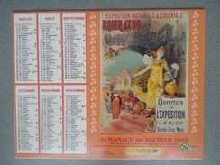 Vp-France-Calendrier 1993 Almanach Du Facteur - Mers-les-Bains - Exposition De Rouen 1896 - Tamaño Grande : ...-1900