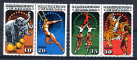 ALLEMAGNE EST DDR 1985, ART DU CIRQUE, 4 Valeurs, Neufs / Mint. R1221 - Circus