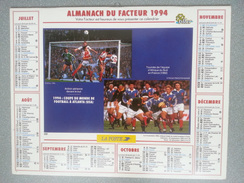 Vp-France-Calendrier 1994 Almanach Du Facteur - J.O. Alberville - Football - Grossformat : ...-1900