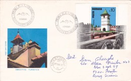 ARHITECTURE  1978 COVER FDC SEND TO MAIL ,ROMANIA. - FDC