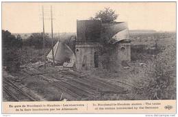 Cpa Du 60 - En Gare De Nantheuil Le Haudion - Les Réservoirs De La Gare Bombardée Par Les Allemands - Nanteuil-le-Haudouin