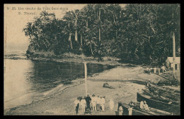 SÃO TOMÉ E PRÍNCIPE - Um Trecho Da Villa Sant-Anna ( Ed.Maximiano Lopes Nº 25)  Carte Postale - Sao Tome Et Principe