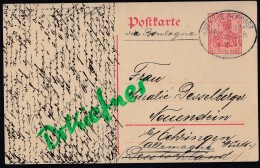 DR P 91, Mit Stempel: Deutsche Seepost Line Hamburg-Westafrika 2.2.1912 XIV. Nach Neuenstein - Kameroen
