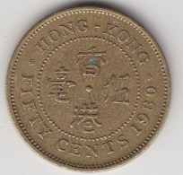 @Y@    Hong Kong   50  Cents  1980    (3735) - Hong Kong