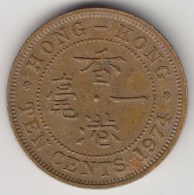 @Y@    Hong Kong   10  Cents  1974    (3737) - Hong Kong