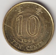 @Y@    Hong Kong   10  Cents  1998    (3745) - Hong Kong