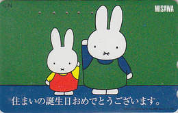 Télécarte Japon / 110-016 - BD COMICS - LAPIN / MISAWA - DICK BRUNA - MIFFY - RABBIT Japan Phonecard - KANINCHEN - 62 - Conejos