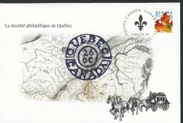 CANADA 2004 COMMEMORATIVE COVER SOCIÉTÉ PHILATÉLIQUE DE QUÉBEC - Commemorative Covers