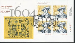 CANADA 2004 SCOTT 2044 JOINT ISSUE WITH FRANCE PLATE BLOCK FDC VALUE US $ 4.50 - 2001-2010