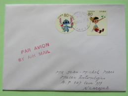 Japan 2012 Cover To Nicaragua - Movie Lillo And Stitch - Pinochio - Lettres & Documents