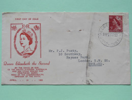 Australia 1953 FDC Cover To England - Queen Elizabeth II - Covers & Documents