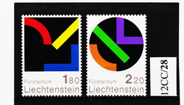 12CC28 LIECHTENSTEIN 2001  MICHL 1281/82  ** FRANKATURGÜLTIG 60% Vom  POSTPREIS ZÄHNUNG SIEHE ABBILDUNG - Unused Stamps