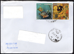 ROMANIA 2016 - MAILED ENVELOPE - CHRISTMAS / FISH: EUPOMOTIS GIBBOSUS - Postmark Collection