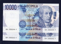 10000 LIRE - A. Volta 1997/98 SUP-FDS - Numeri Sequenziali (2 Pezzi) - 10000 Lire