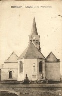 Hordain-l'église Et Le Monument Aux Morts  1914-1918 -cpa - Haubourdin