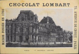 TRES BELLE CHROMO. CHOCOLAT LOMBART - PARIS - Le Nouveau Louvre - En Parfait Etat - Lombart