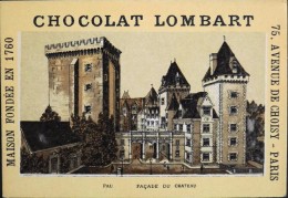 TRES BELLE CHROMO. CHOCOLAT LOMBART - PAU - Façade Du Château - En Parfait Etat - Lombart