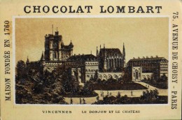 TRES BELLE CHROMO. CHOCOLAT LOMBART - VINCENNES - Le Donjon Et Le Château - En Parfait Etat - Lombart