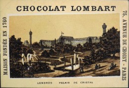 TRES BELLE CHROMO. CHOCOLAT LOMBART - LONDRES - Palais De Cristal - En Parfait Etat - Lombart