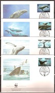 Tonga 1992 Yvertn° FDC 1040-1043 (°) Used Cote Des Timbres 15 Euro Faune Baleines - Tonga (1970-...)