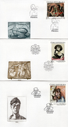 Czech Republic - 2016 - Works Of Art On Postage Stamps - FDC (first Day Covers) Set - FDC