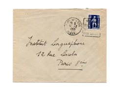 ENVELOPPE DE FORT DE L'EAU POUR PARIS DU 10/02/1953 OBLITERATION DAGUIN - Covers & Documents
