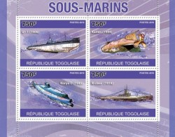 Togo 2010, Submarines, 4val In BF - Sous-marins