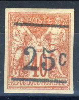 Tahiti 1882 N. 2 C. 25 Su 40 MH Catalogo € 9500 SOVRASTAMPA FALSA - Otros & Sin Clasificación