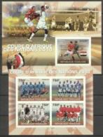 Togo 2010, World Football Cup In S. Africa 2010 IV, 4val In BF +BF IMPERFORATED - 2010 – Zuid-Afrika
