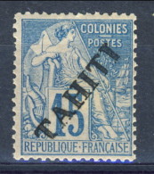 Tahiti 1893 N. 12 C. 15 Azzurro MH Catalogo € 80 - Altri & Non Classificati