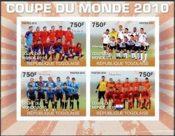 Togo 2010, World Football Cup In S. Africa 2010 I, 4val In BF  Imperforated - 2010 – África Del Sur