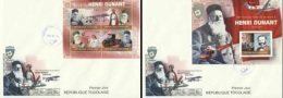 Togo 2010, Red Cross, Dunandt, Car, 2FDC - Henry Dunant