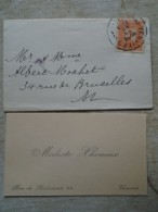 D143147  Belgique-Petite Enveloppe Et Carte De Visite - Verviers - 1913 - Modeste Xhonneux -Rue De Hodiment 44 - Sonstige & Ohne Zuordnung