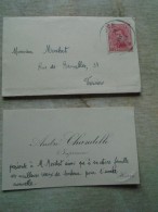 D143149 Belgique-Petite Enveloppe Et Carte De Visite - Verviers - 1919 André Chandelle  Imprimeur -HERVE - Sonstige & Ohne Zuordnung