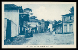 SÃO TOMÉ E PRÍNCIPE - Uma Rua Na Vila De Sant'Ana( Ed. António Duarte D'Oliveira & C.ª Nº 16)carte Postale - Sao Tome Et Principe