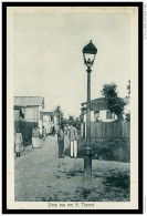 SÃO TOMÉ E PRÍNCIPE -Uma Rua S. Thomé (Ed. José Teixeira Barboza, Bazar Africana)carte Postale - Sao Tome En Principe