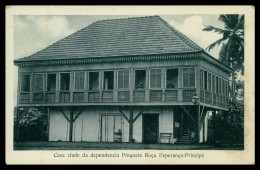 SÃO TOMÉ E PRÍNCIPE- Casa Chefe Da Dependencia Pinquete Roça Esperança-principé(Ed. José Teixeira Barboza) Carte Postale - Sao Tome Et Principe