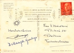 L0961 - Spain (1967) Arenys De Mar: Put The Postal District No. In Letters For Madrid, Barcelona And Valencia (postcard) - Codice Postale