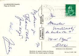 L0966 - Spain (1991) Benidorm: Please Enclose The Postal Code (postcard: Benidorm, Costa Blanca); Tariff: 0,45 - Codice Postale