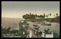 SÃO TOMÉ E PRÍNCIPE - Roça Agua Izé- Ponte De Carga E Descarga (Ed. Auspicio Menezes Nº T 757) Carte Postale - São Tomé Und Príncipe