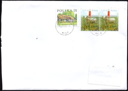 POLAND 2015 - MAILED ENVELOPE - POLISH FARMHOUSES / EASTER / LAMB - Briefe U. Dokumente