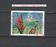 VARIÉTÉS  1997  N°  3055  FLEUR ET RATON LAVEUR   OBLITÉRÉ 0.50 € - Used Stamps