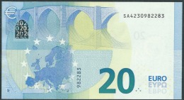 € 20  ITALIA SA S008 D6  DRAGHI  UNC - 20 Euro