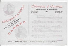 2  CPA Carmen Et Chanson à Carmen - Opéra