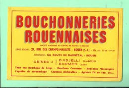 BUVARD: 21 X 13,5, Bouchonneries Rouennaises - B