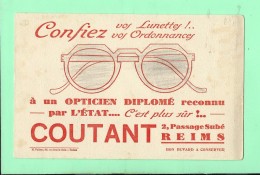 BUVARD: 21 X 13,5  Opticien Coutant à Reims - O